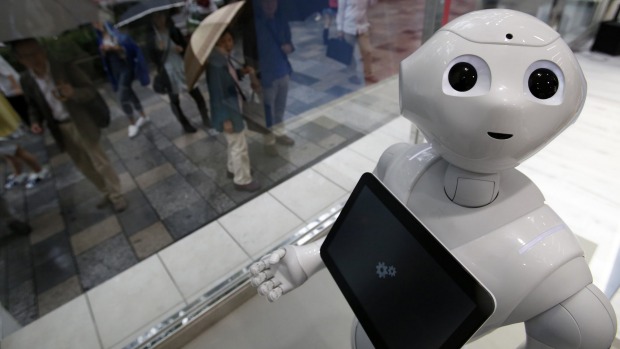 Robots to sell coffee machines