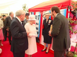 HM Queen Elizabeth II meets Gabe Cook at her Diamond Jubilee tour.