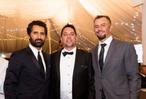 (L to R) Cliff Curtis, Jason Witehira and Hemi Rolleston at the awards ceremony - they all went to school together.