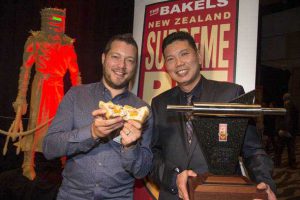 Celebrity judge Chef Mark Southon with Supreme Award winner Patrick Lam 
