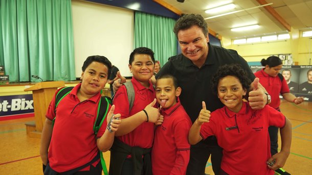All Blacks visit a welcome surprise for students