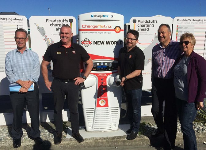 New World Westport opens EV fast-charger