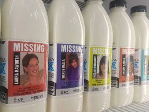 Missing Australians put back onto milk bottles