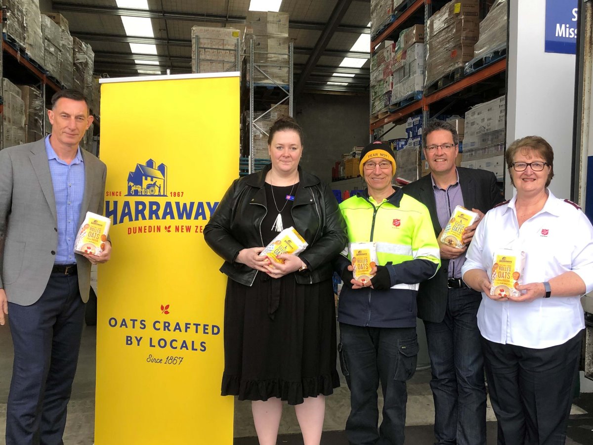 Harraways Oats partners with Salvation Army