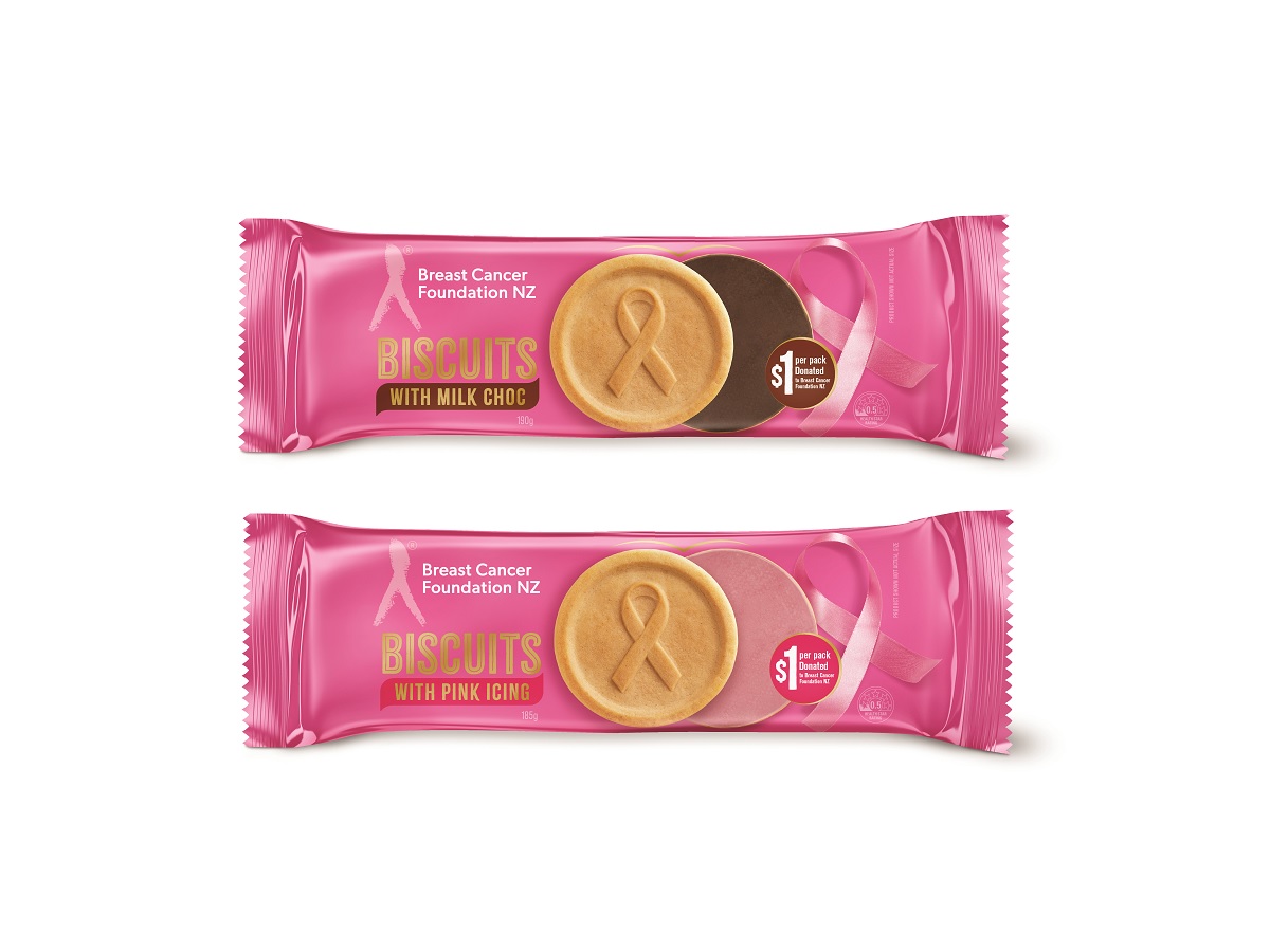 Foodstuffs and Griffin’s limited-edition biscuits for Breast Cancer Foundation NZ
