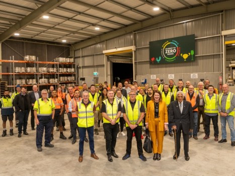 Attendees at the opening of Foodstuffs North Island's new cross dock and depot facility in Hastings