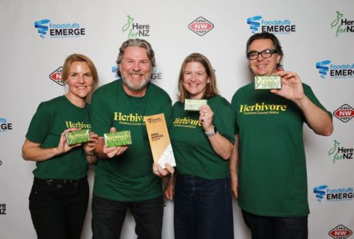 Last year’s Foodstuffs Emerge winners, the Herbivore team